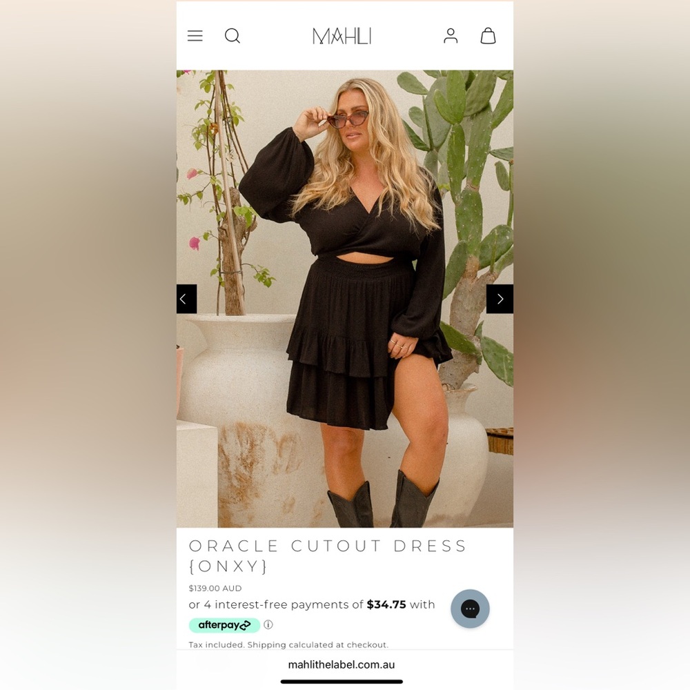 Oracle Cutout Mini Dress in Black